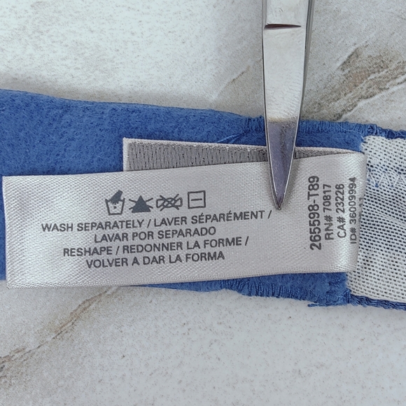 Victoria's Secret Blue Lace Leopard Print Balconette Bra, Sz 32B - Picture 12 of 12